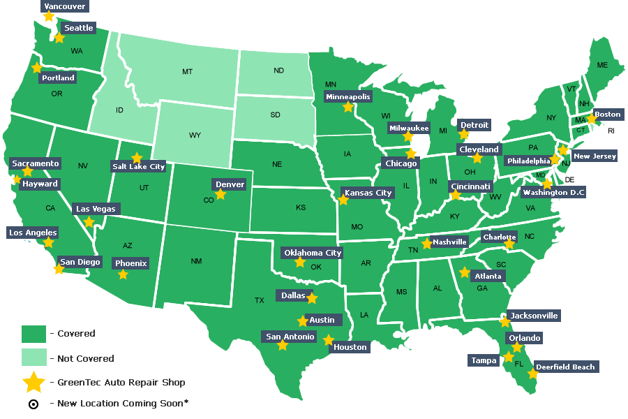 Hybrid Battery Installation Coverage Map